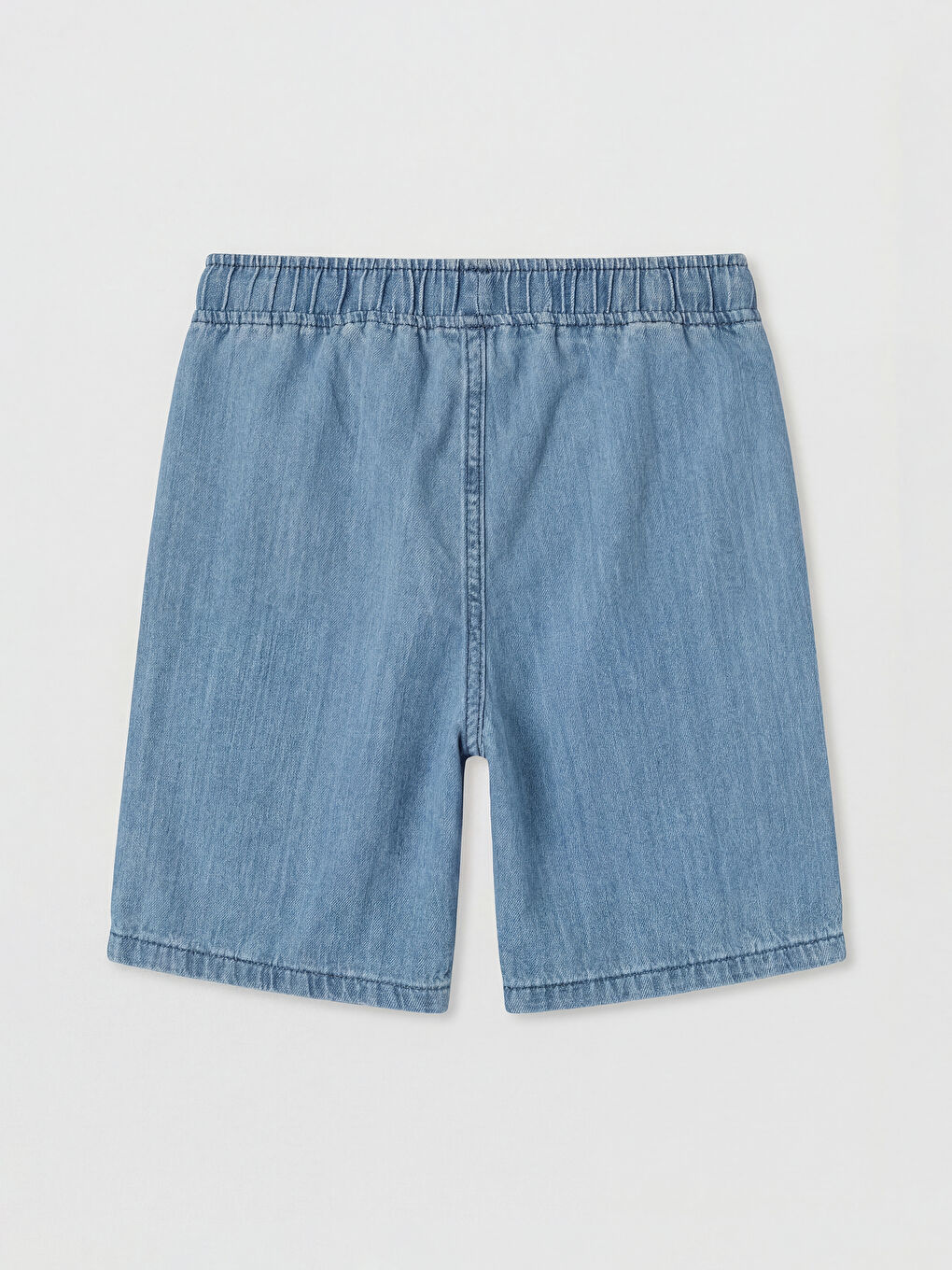İndigo Beli Lastikli Erkek Çocuk Jean Şort-1