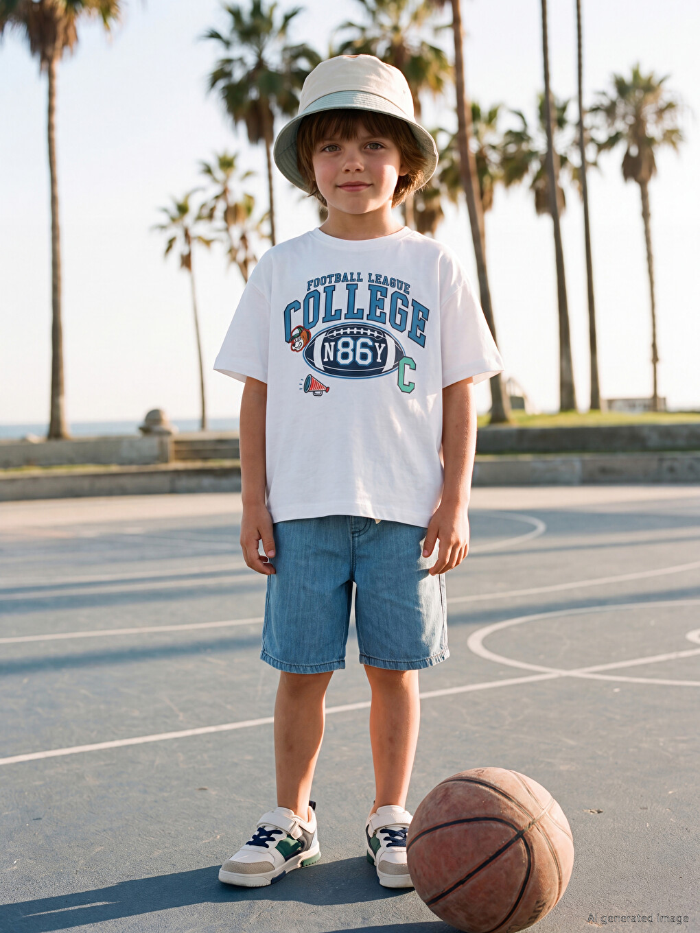 Elastic Waist Boys' Jean Shorts