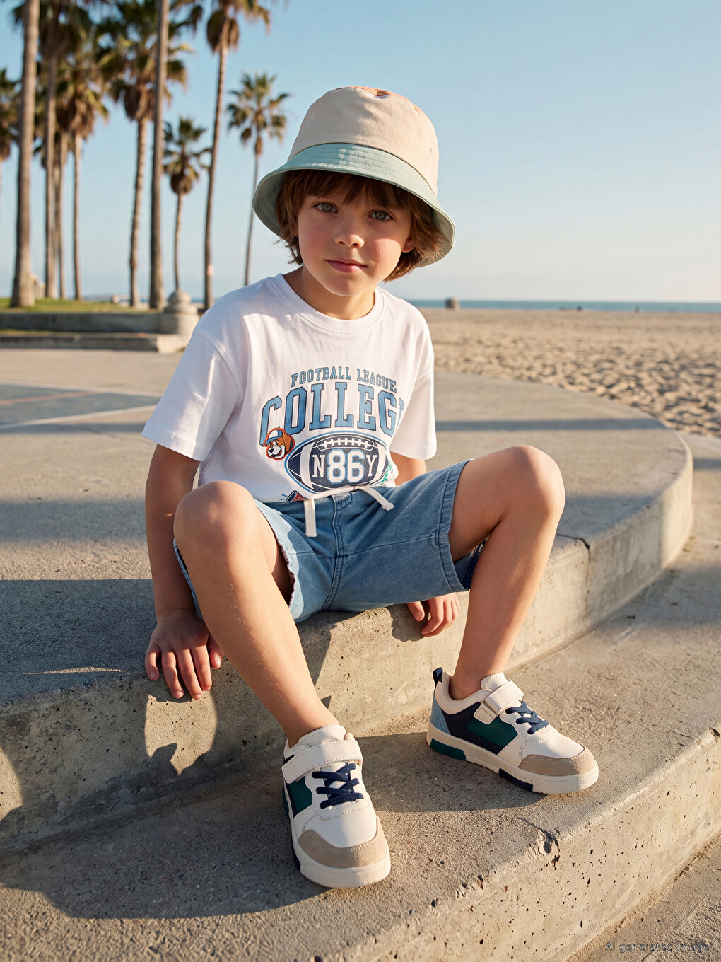 Elastic Waist Boys' Jean Shorts-1