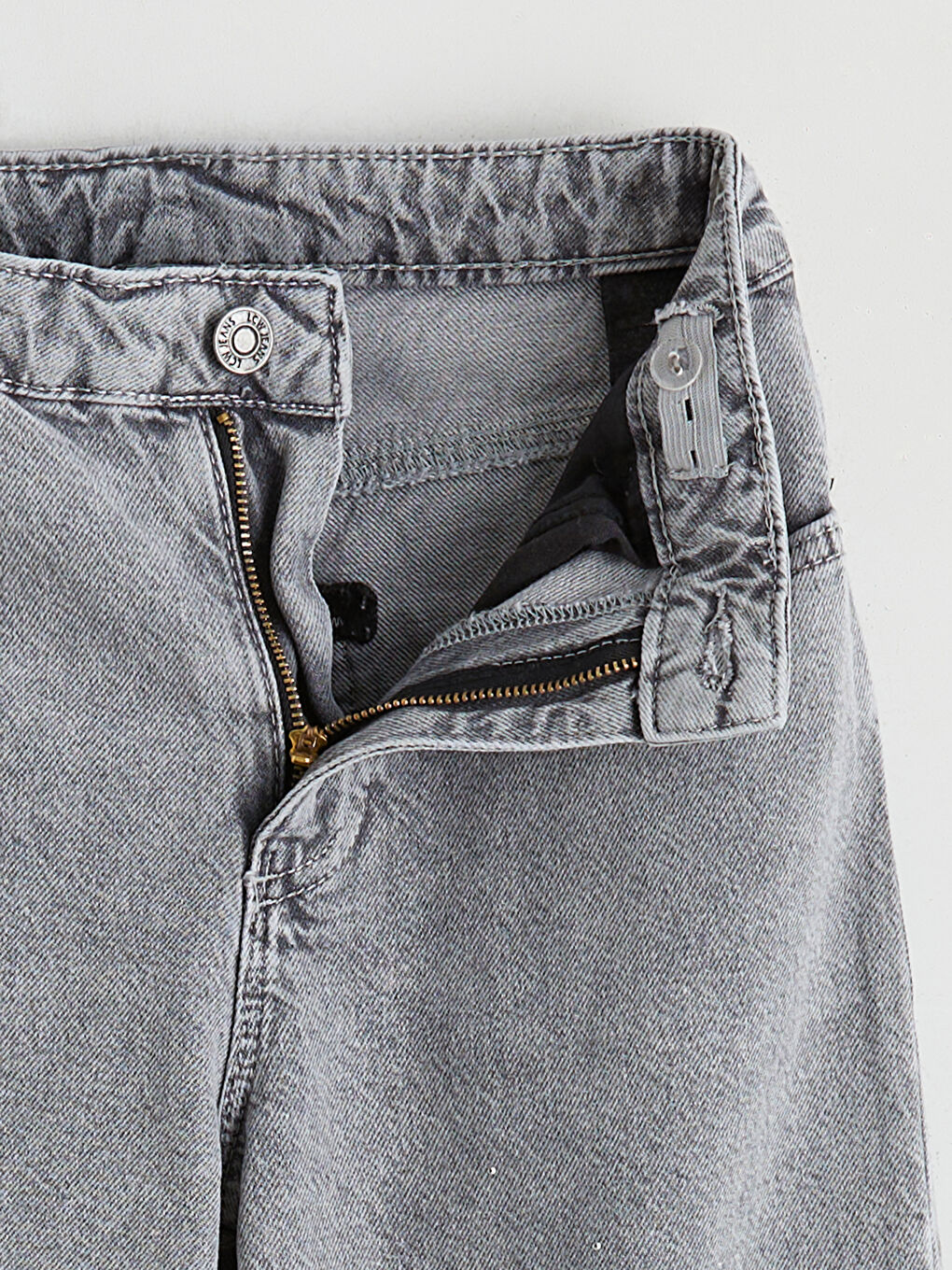 Karışık Wideleg Taşlı Kız Çocuk Jean Pantolon-2