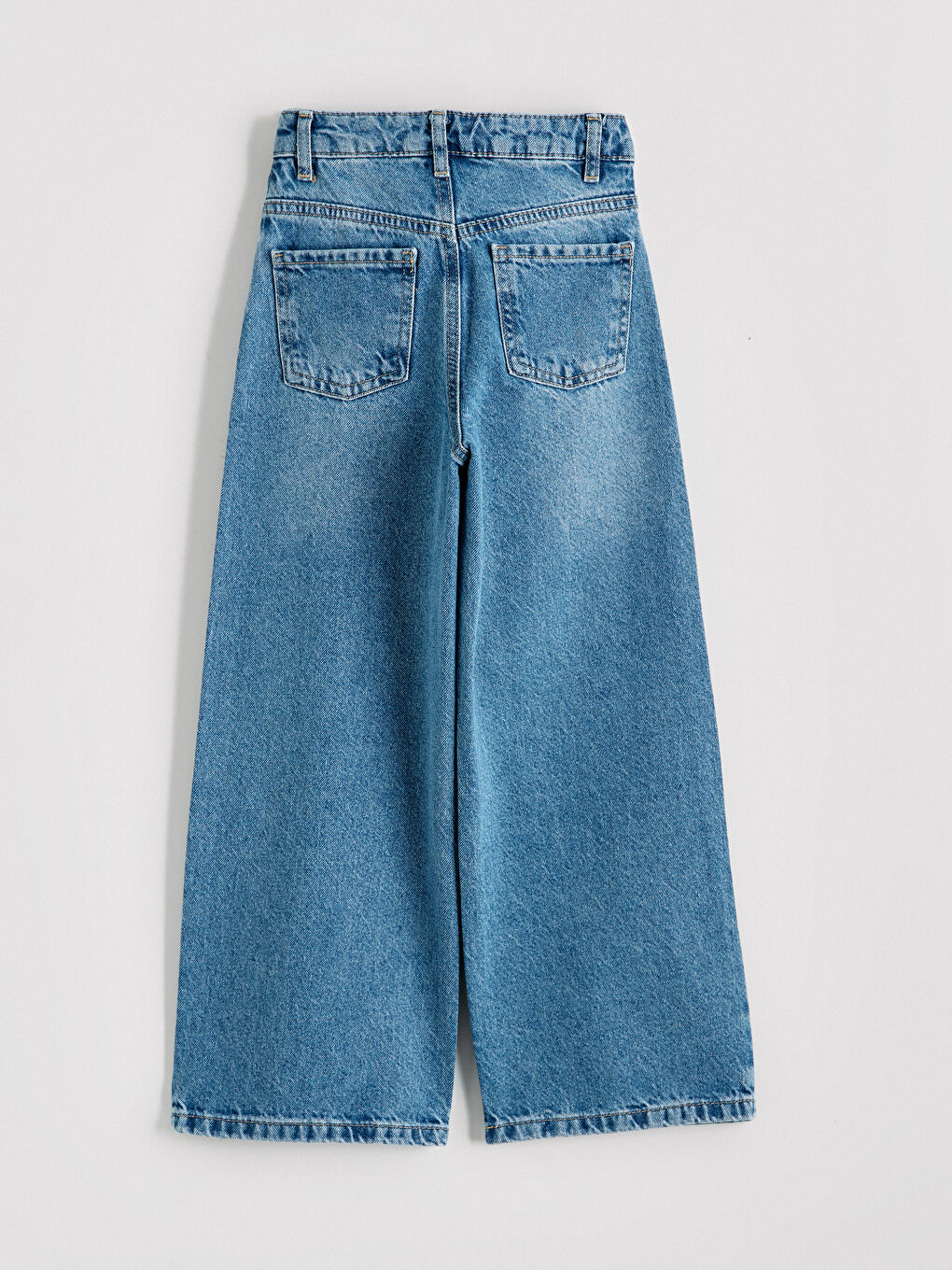 İndigo Wideleg Kız Çocuk Jean Pantolon-2