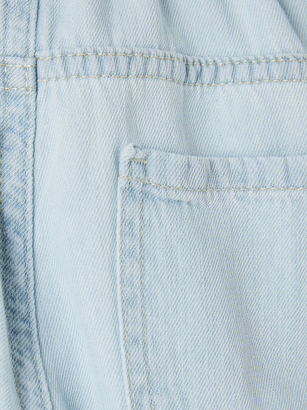 İndigo Beli Lastikli Erkek Çocuk Jean Şort-3