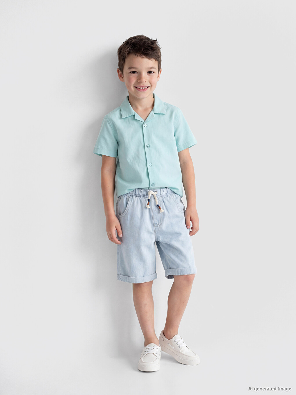 Elastic Waist Boys' Denim Shorts