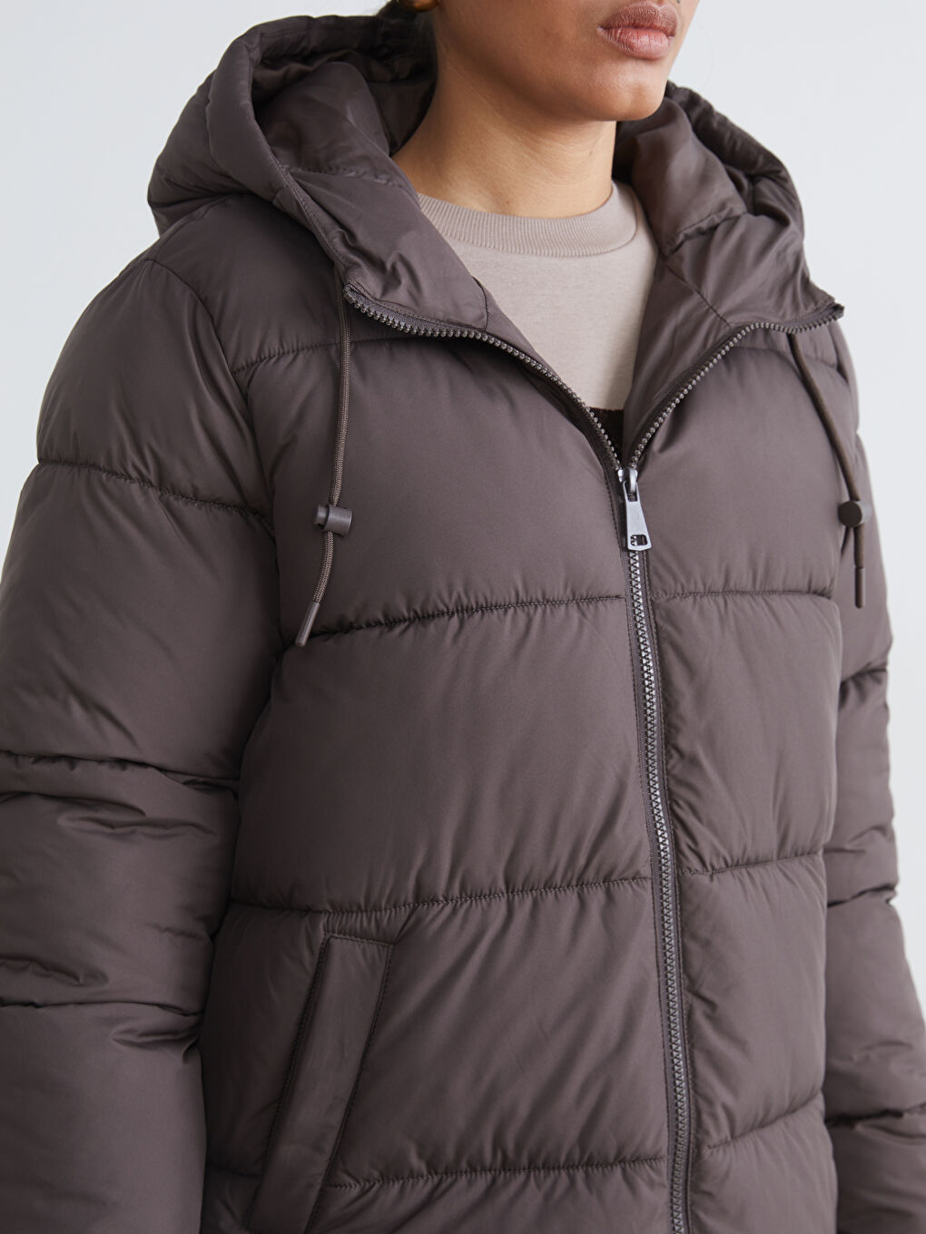 Women's Hooded Puffer Jacket-2