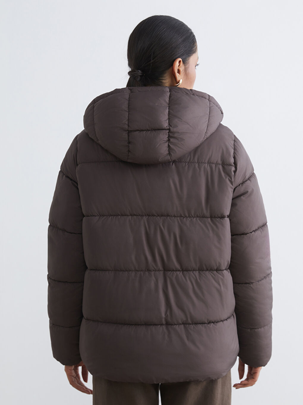 Women's Hooded Puffer Jacket-4