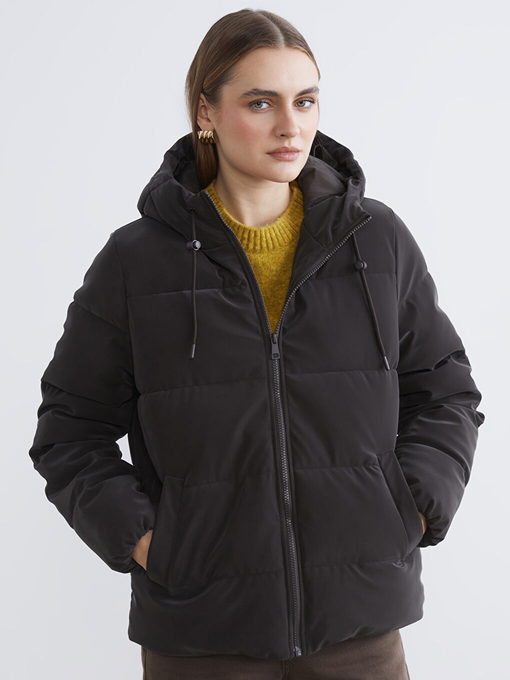 Manteau bouffant BRUN Femme