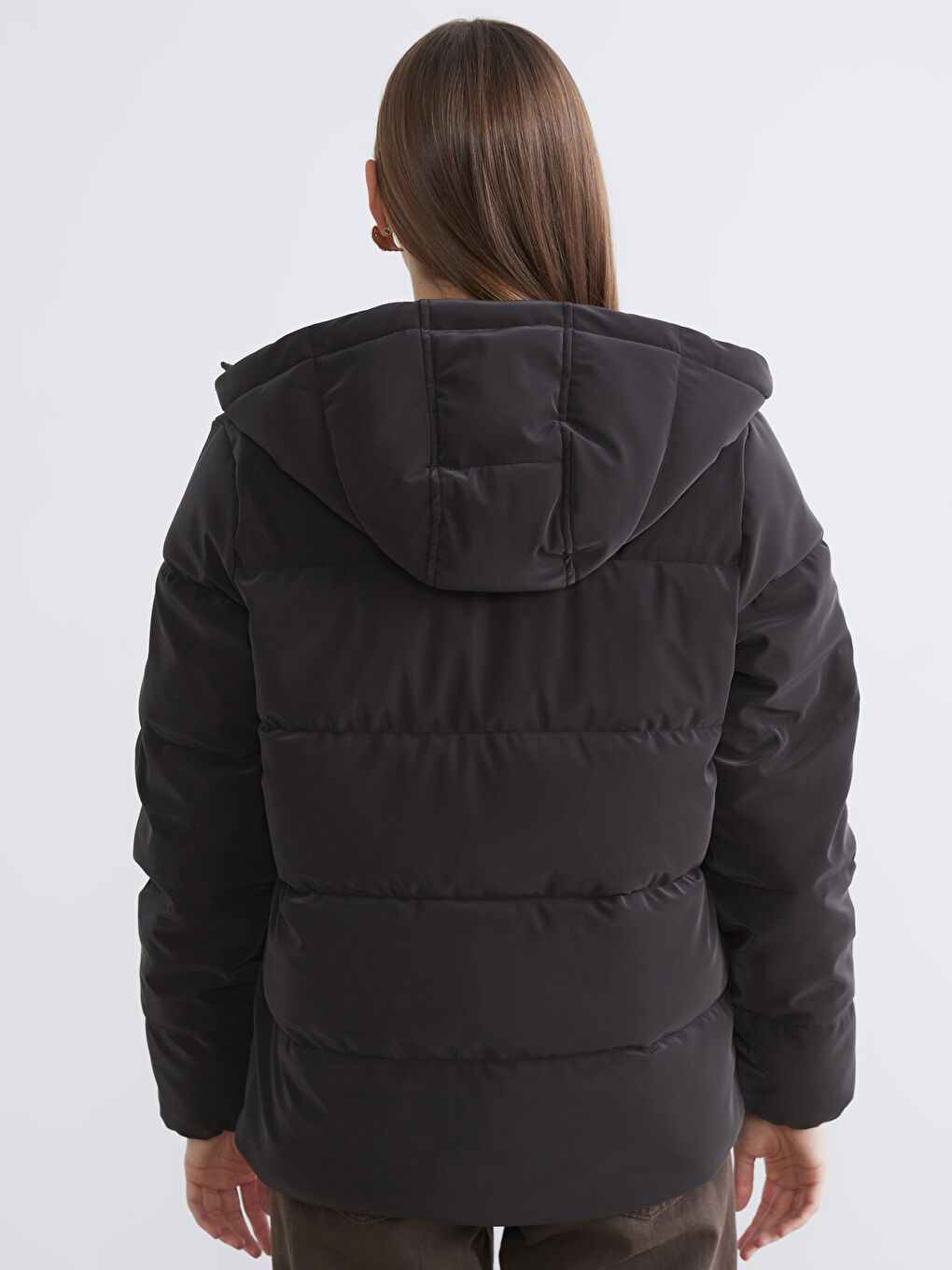 Manteau bouffant BRUN Femme-4