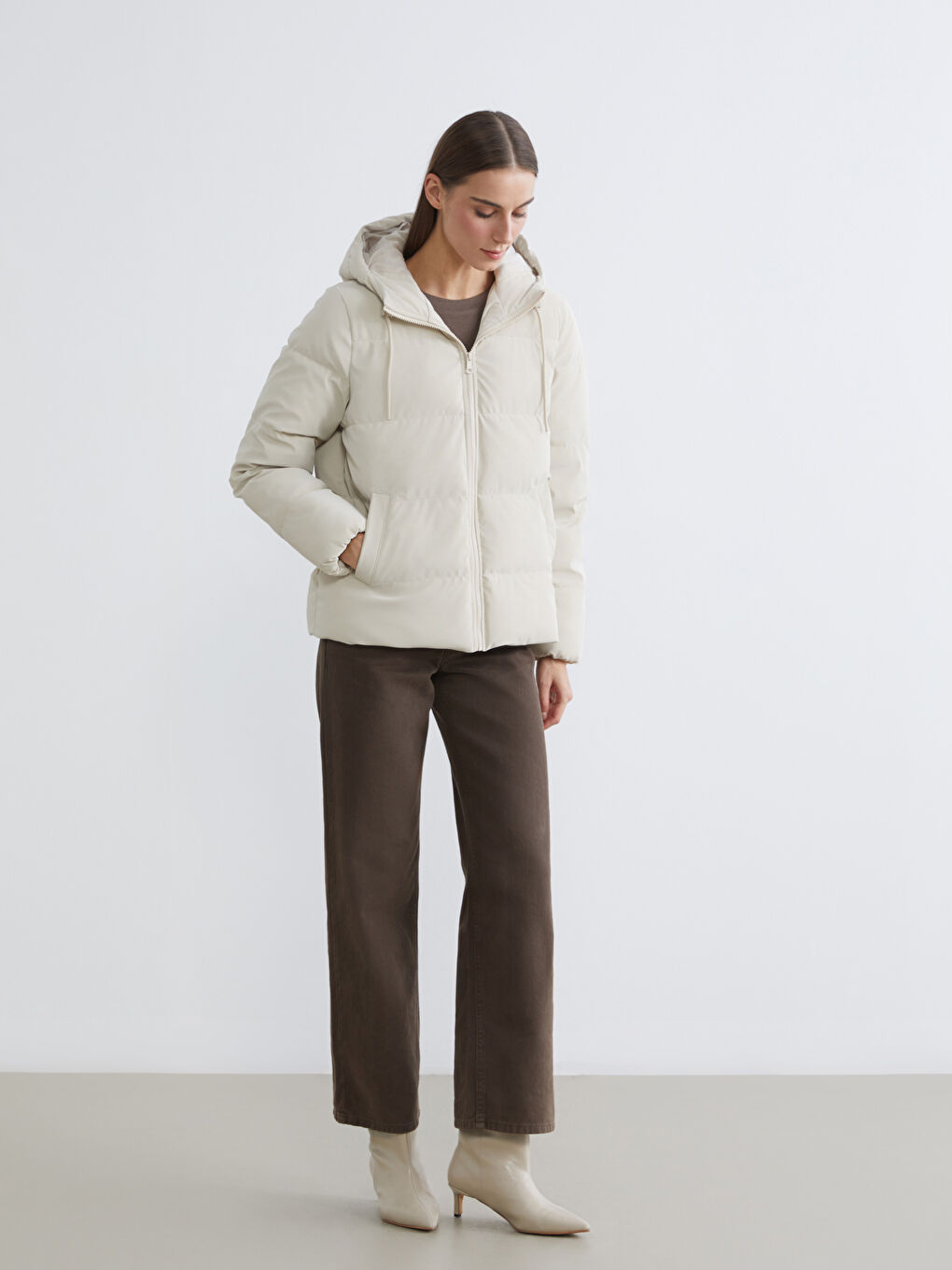 Manteau bouffant ÉCROU Femme-1