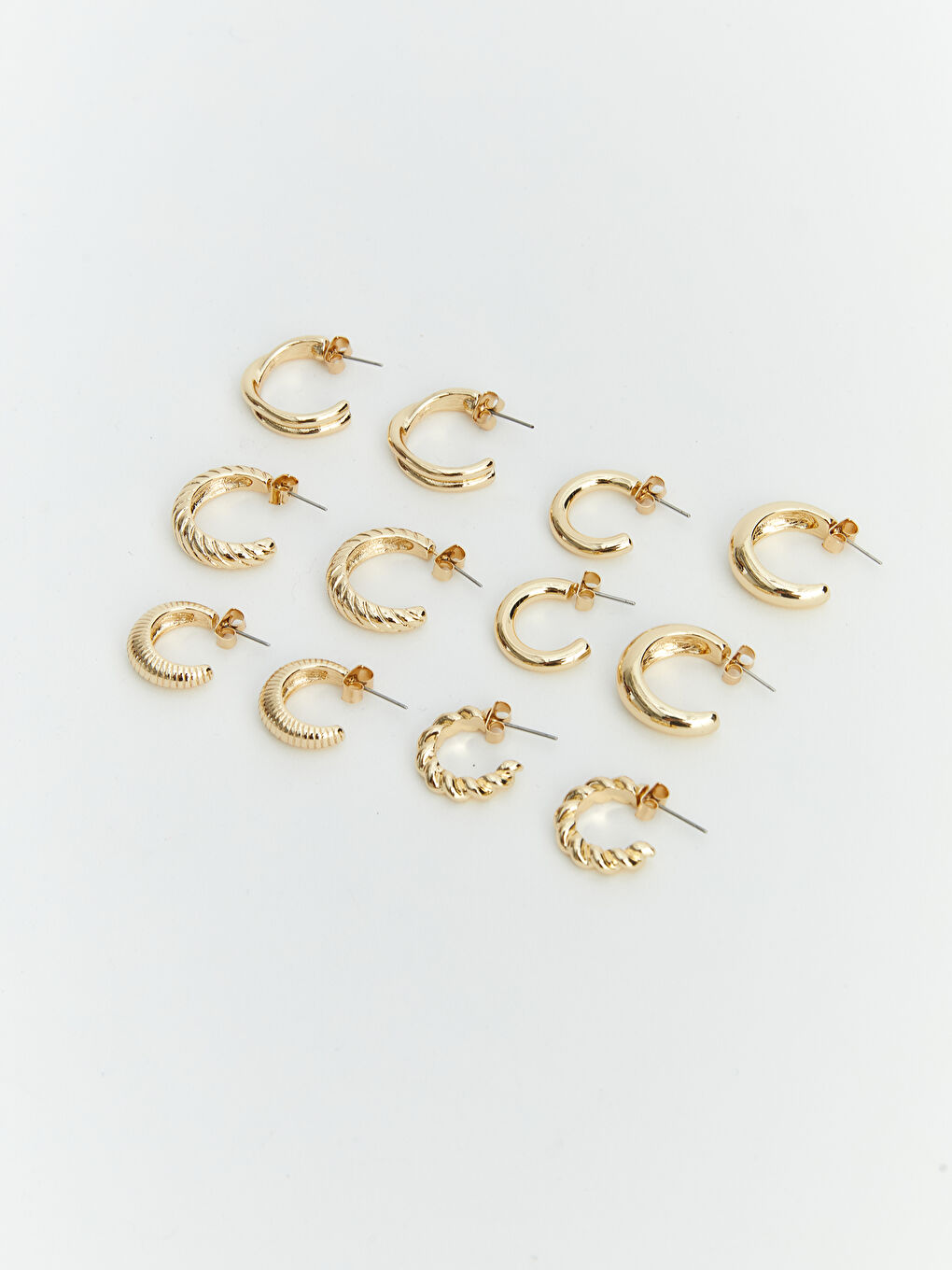 Sarı Kadın Küpe Seti 6'lı