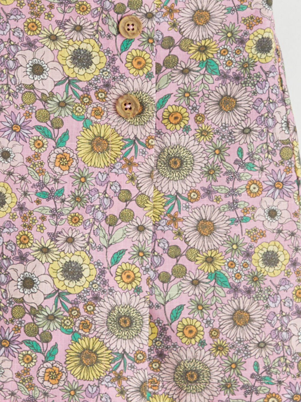 Pembe Çiçek Desenli Kız Çocuk Şort Etek-2