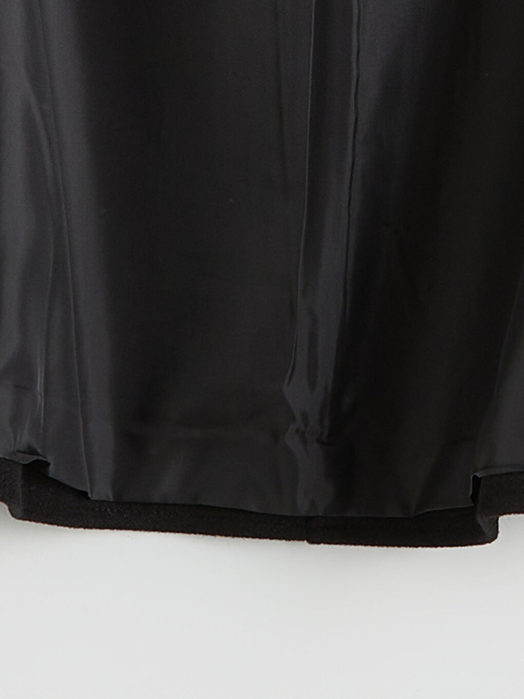 Siyah Bisiklet Yaka Kadın Kaşe Kaban-5