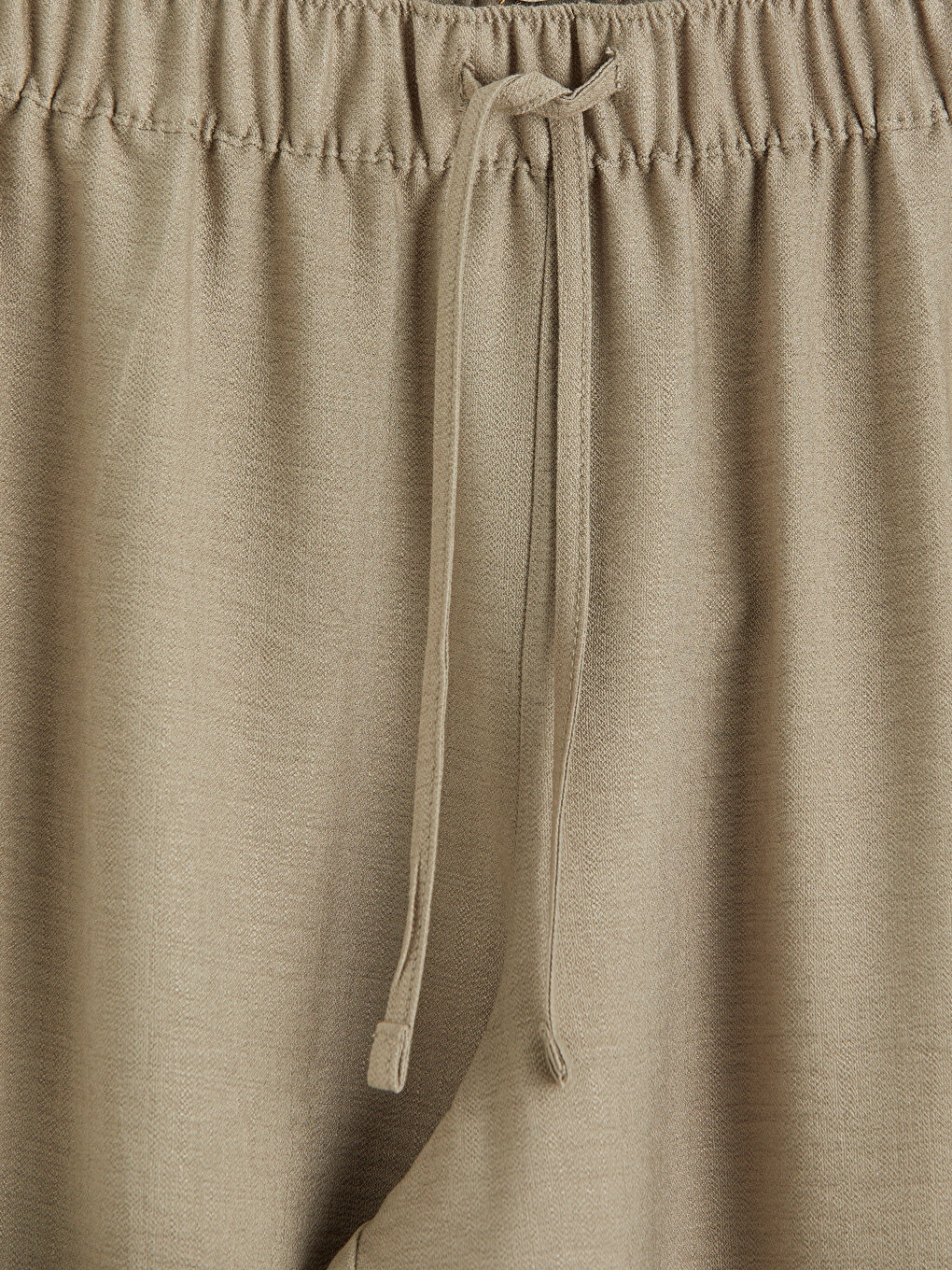 Haki Beli Lastikli Kadın Pantolon-6