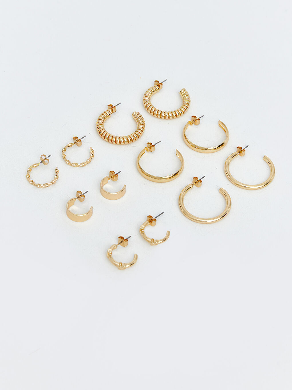 Sarı Kadın Küpe Seti 6'lı