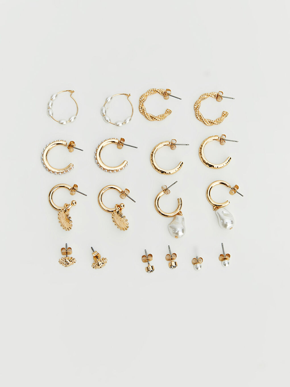 Sarı Kadın Küpe Seti 6'lı