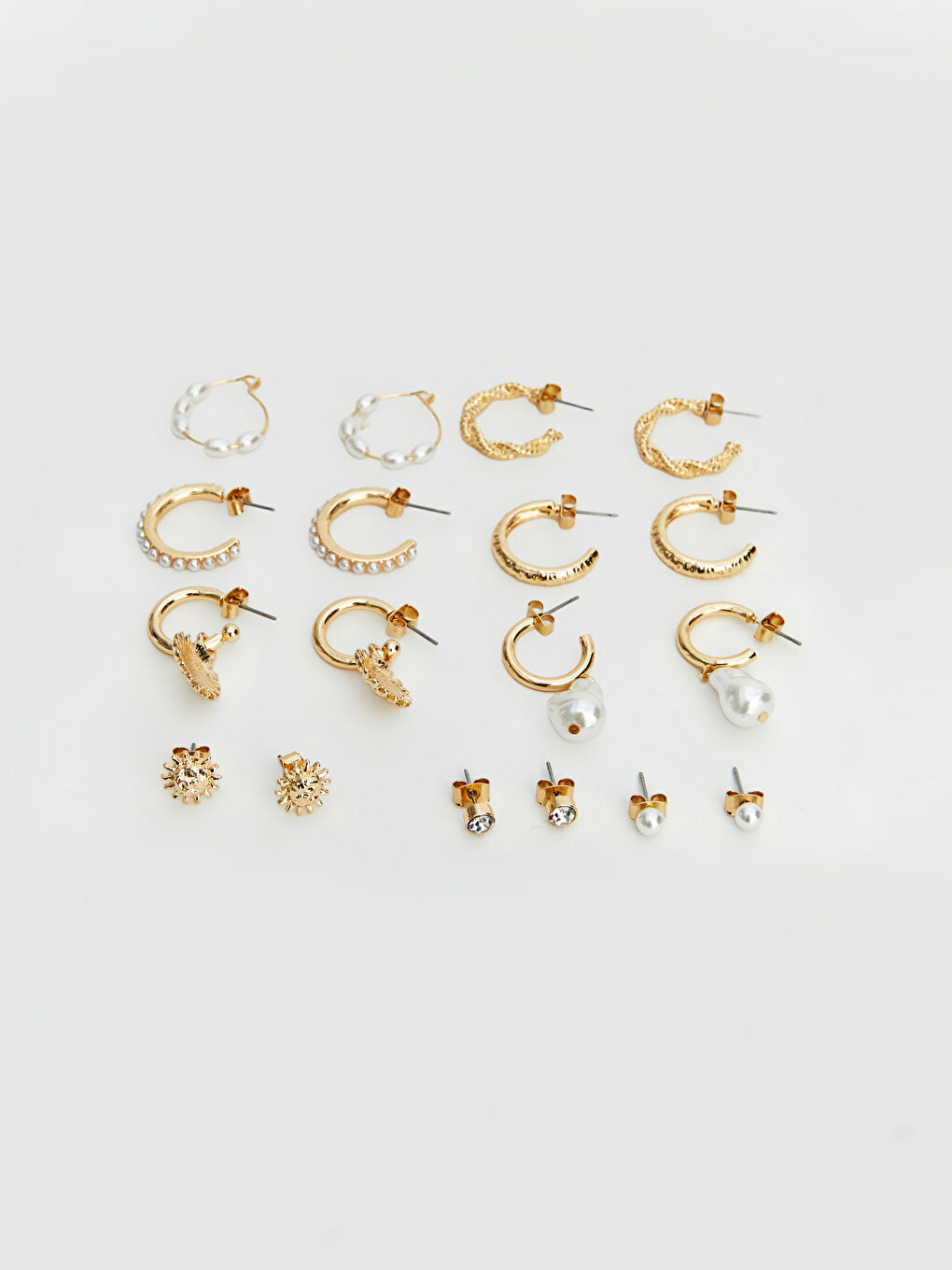 Sarı Kadın Küpe Seti 6'lı-1