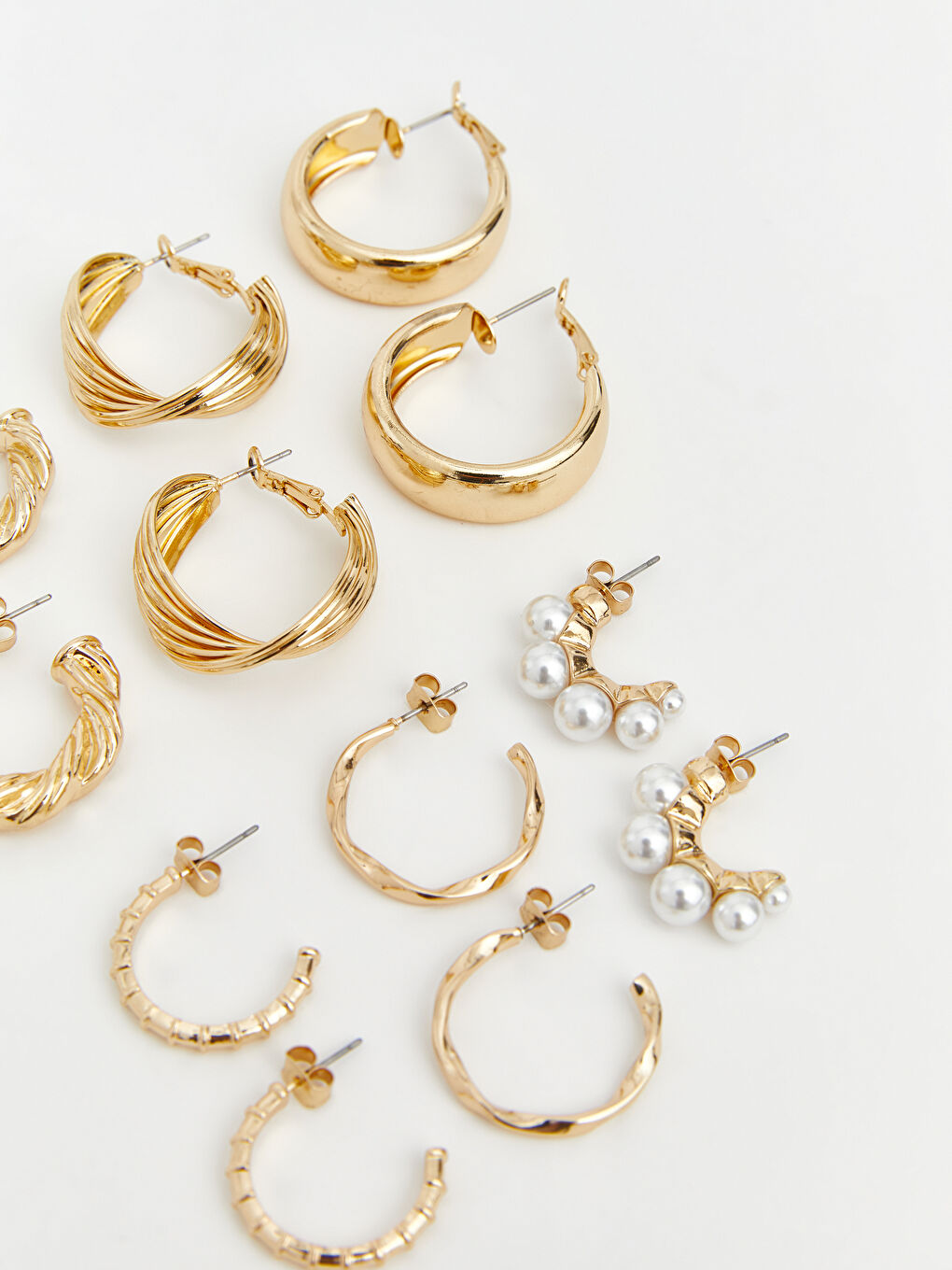 Sarı Kadın Küpe Seti 6'lı-2