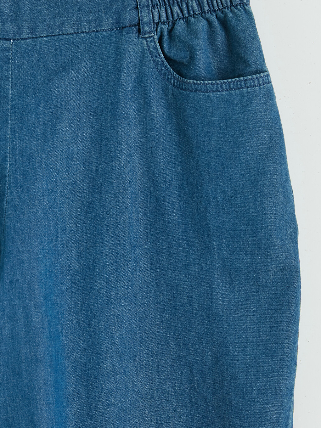 Beli Lastikli Kadın Jean Pantolon-6