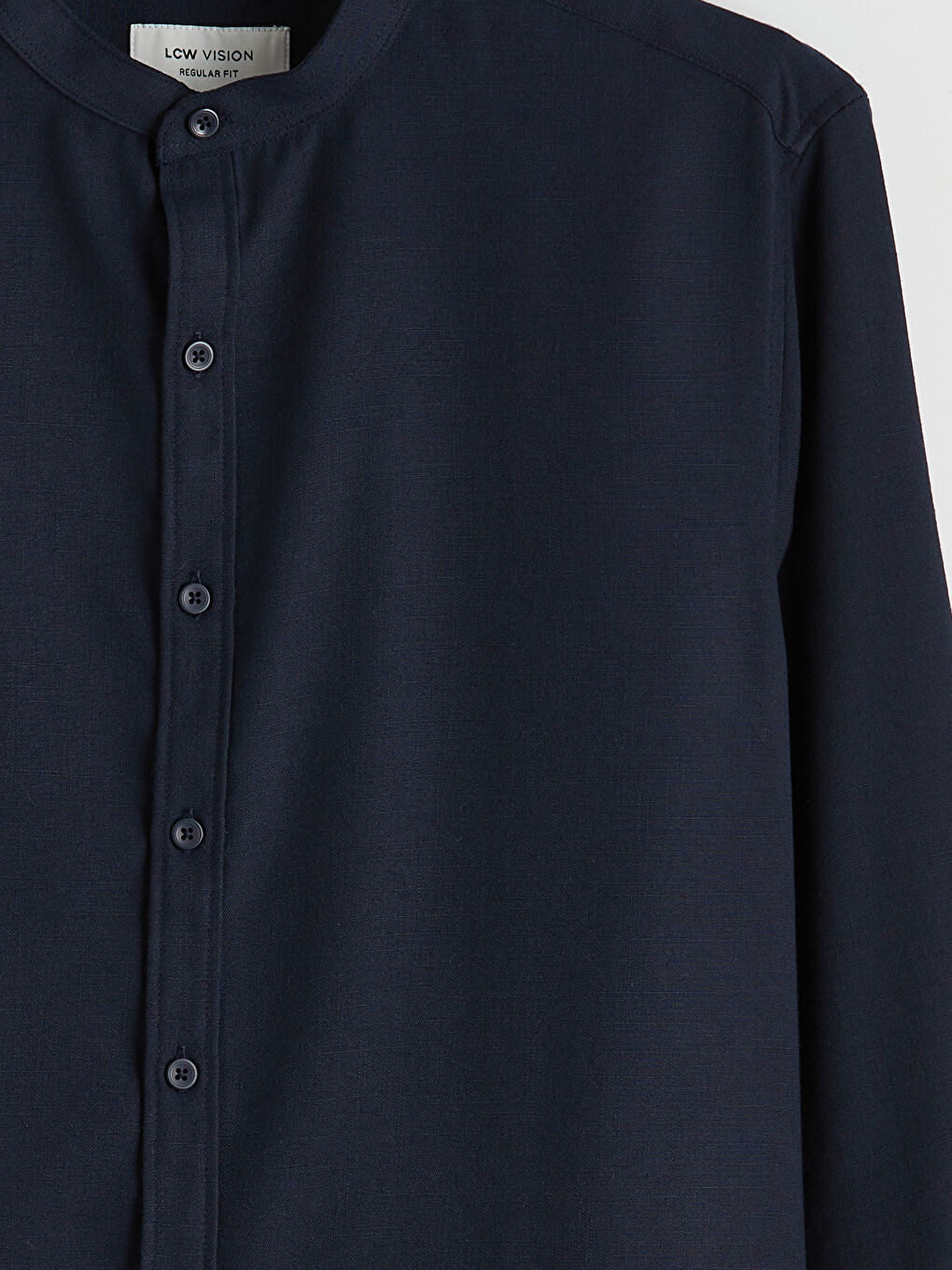 Lacivert Regular Fit Hakim Yaka Erkek Gömlek-2