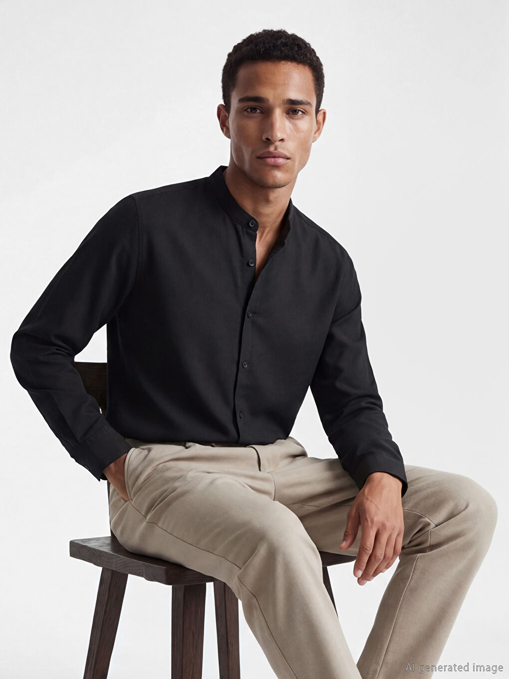 Kahverengi Regular Fit Hakim Yaka Erkek Gömlek