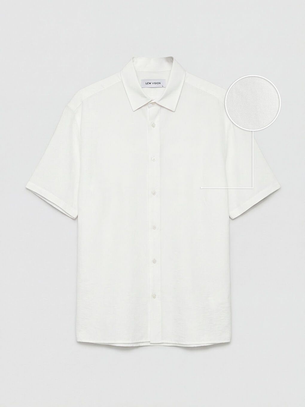 Ekru Regular Fit Armürlü Erkek Gömlek-4