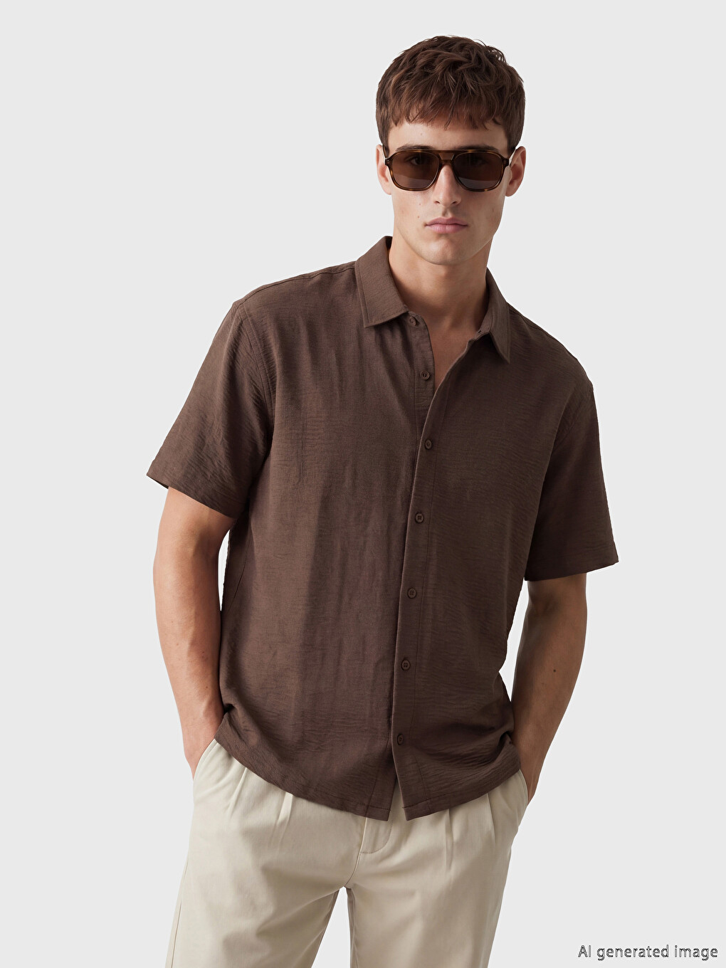 Regular Fit Dobby Men's Shirt