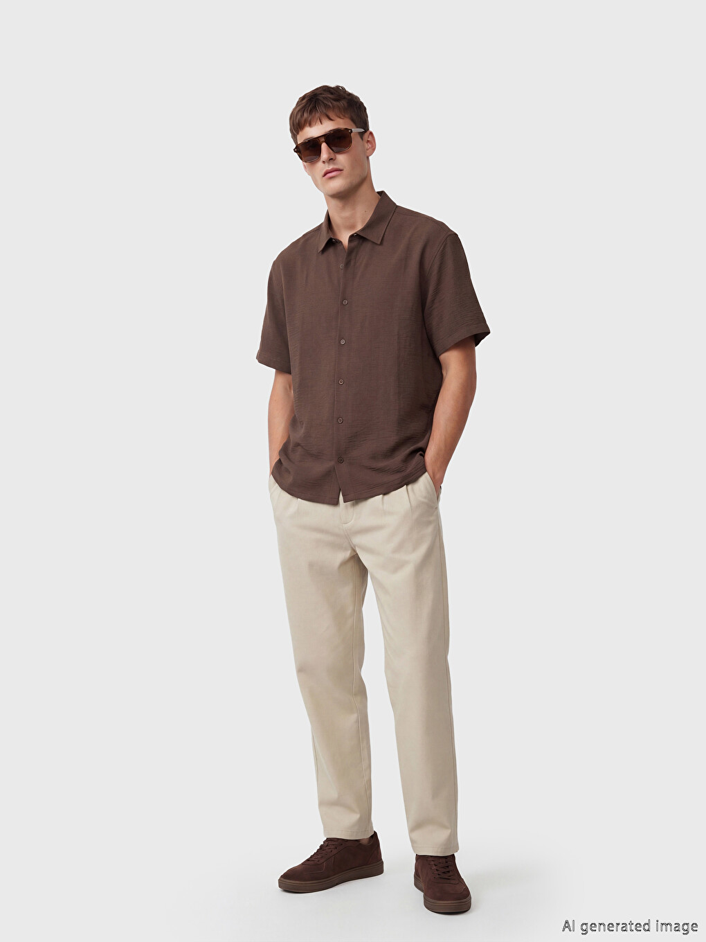 Regular Fit Dobby Men's Shirt-1