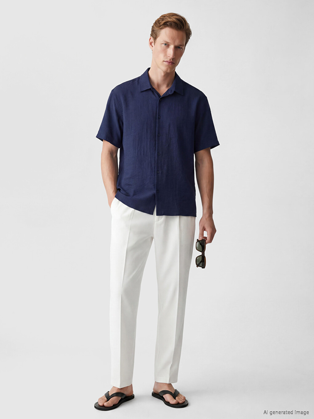 Regular Fit Dobby Men's Shirt-1