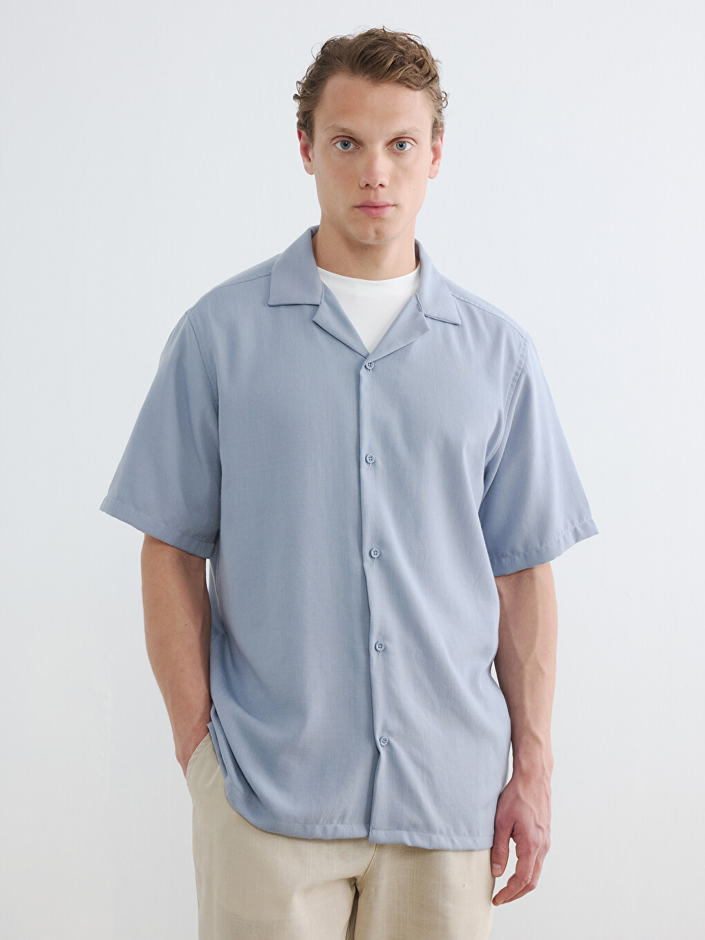 Regular Fit Textured Men's Shirt-1