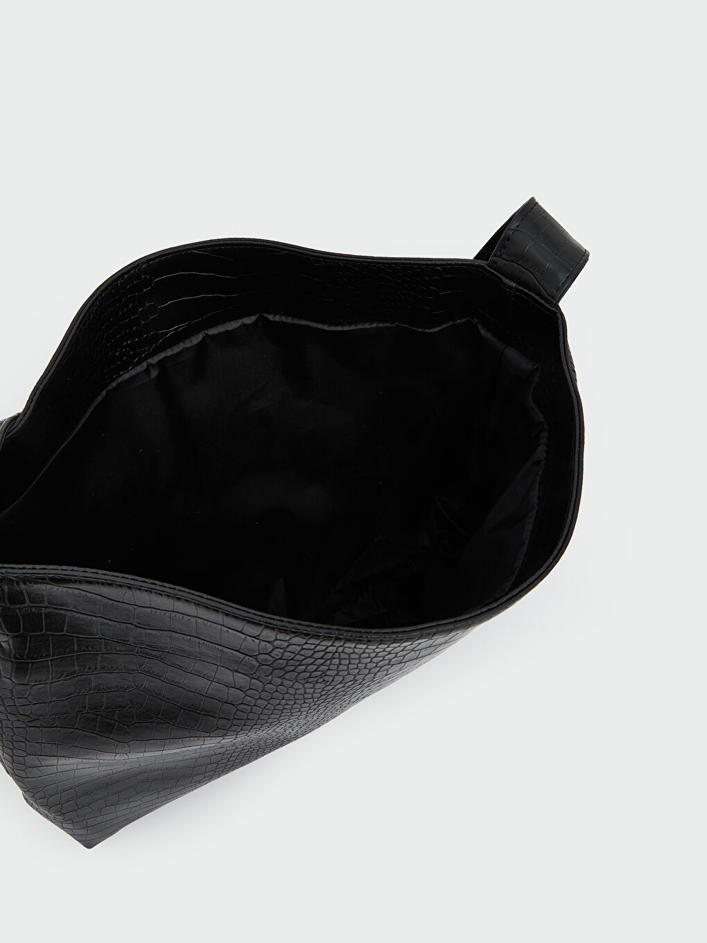 Croco-Embossed Shoulder Bag-2