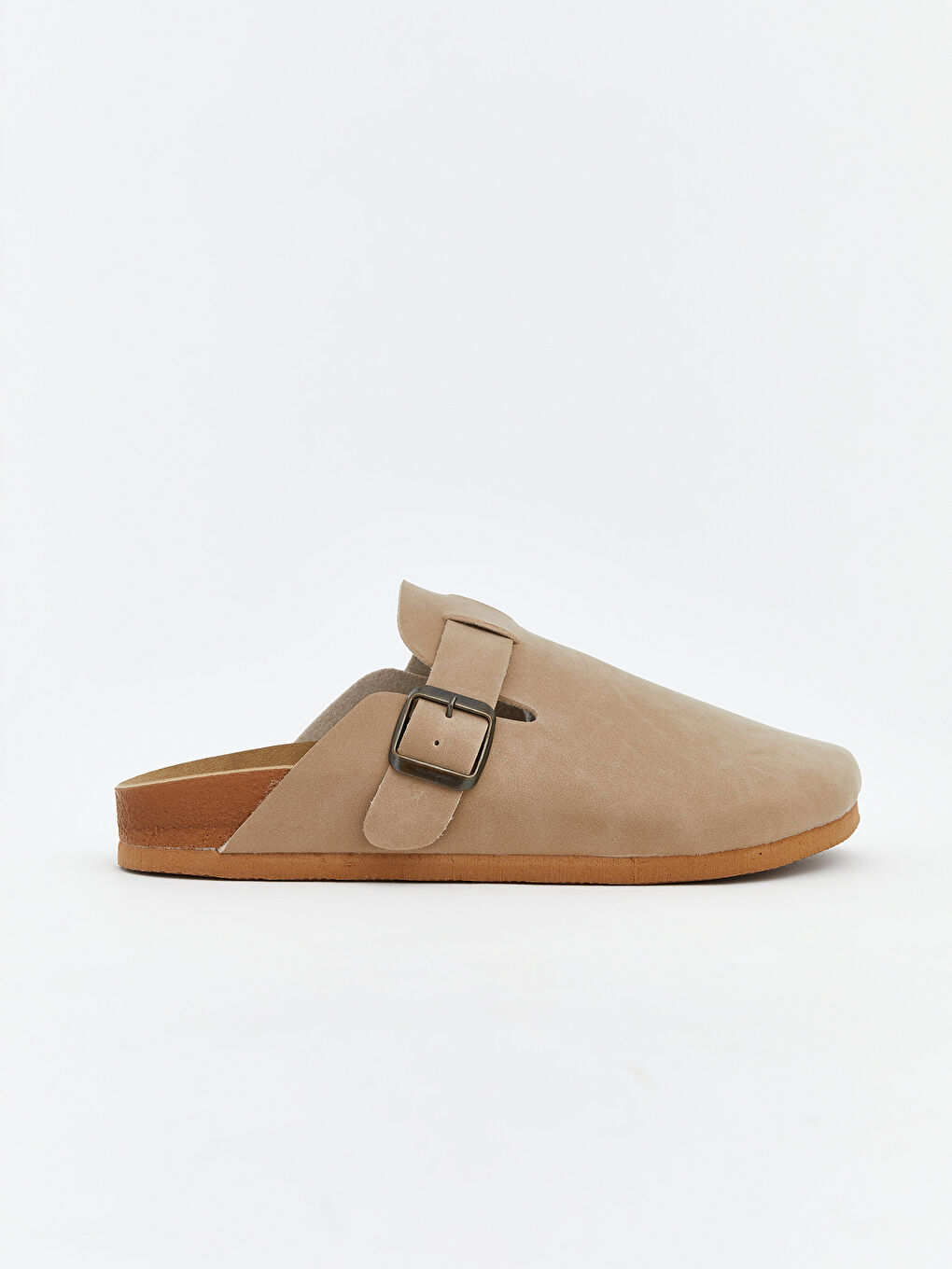 Bej Süet Görünümlü Kadın Terlik-1