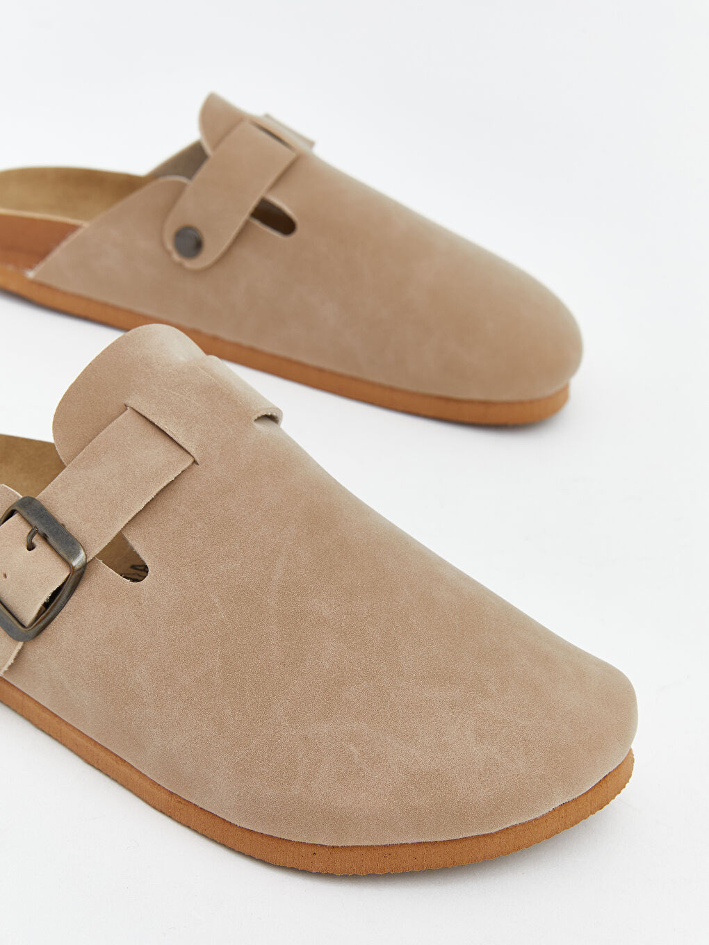 Bej Süet Görünümlü Kadın Terlik-2