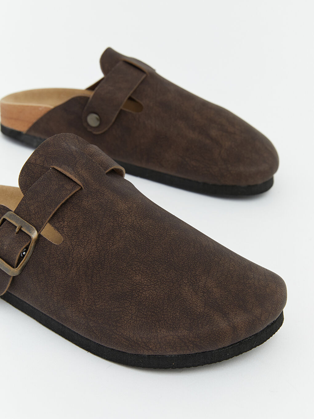 Kahverengi Süet Görünümlü Kadın Terlik-2