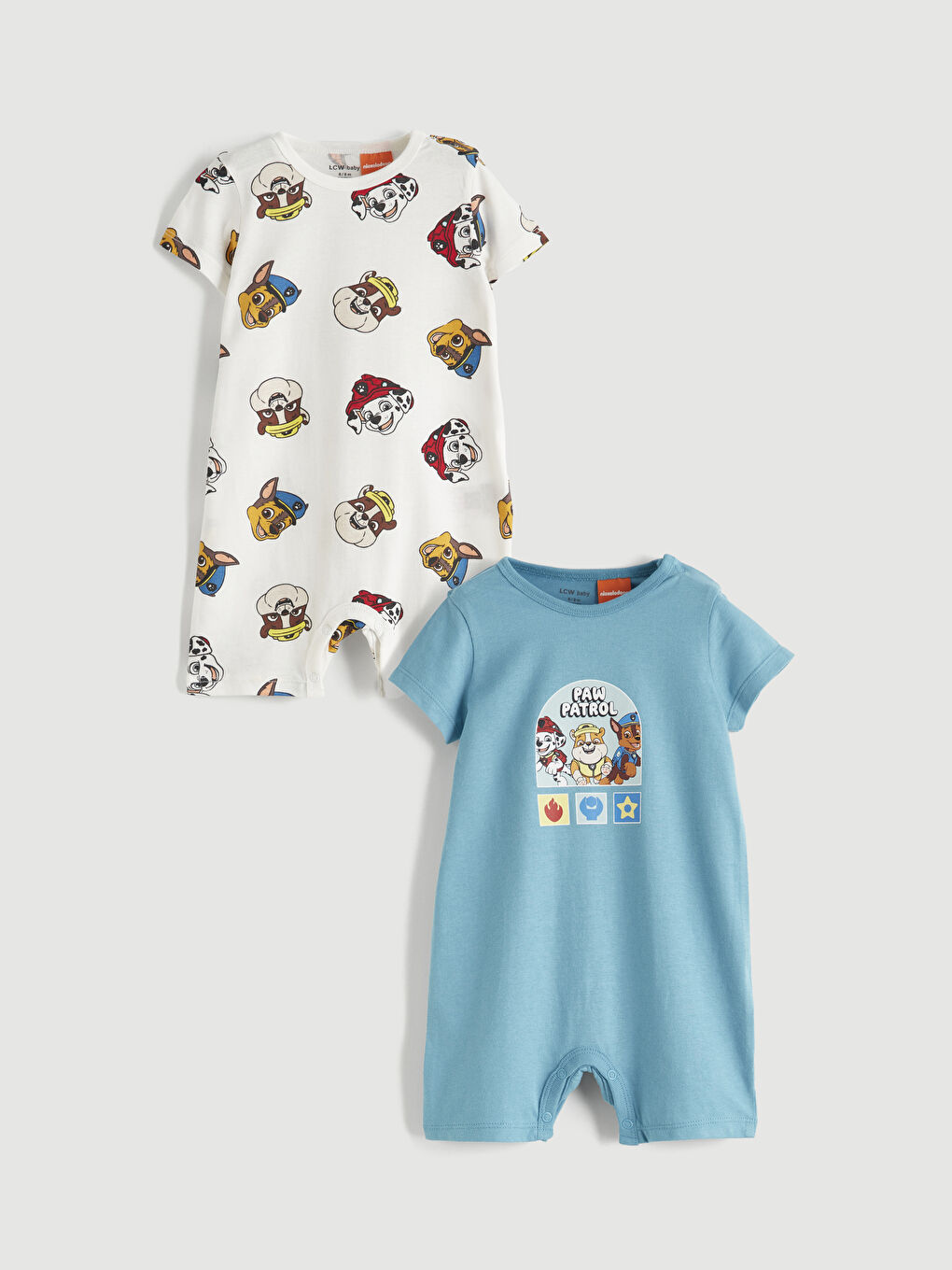 Mavi Paw Patrol Baskılı Erkek Bebek Tulum 2'li