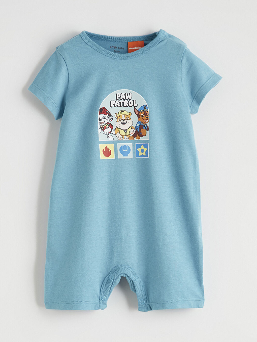 Mavi Paw Patrol Baskılı Erkek Bebek Tulum 2'li-1