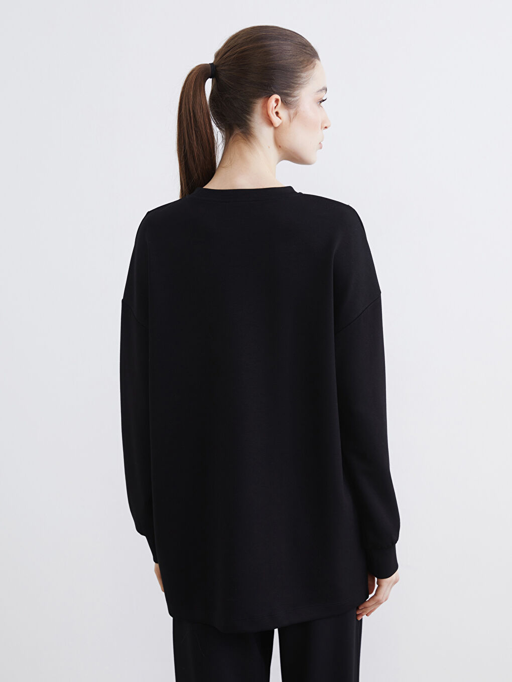 تونیکی سویتشێرت ڕه‌ش ژن-3