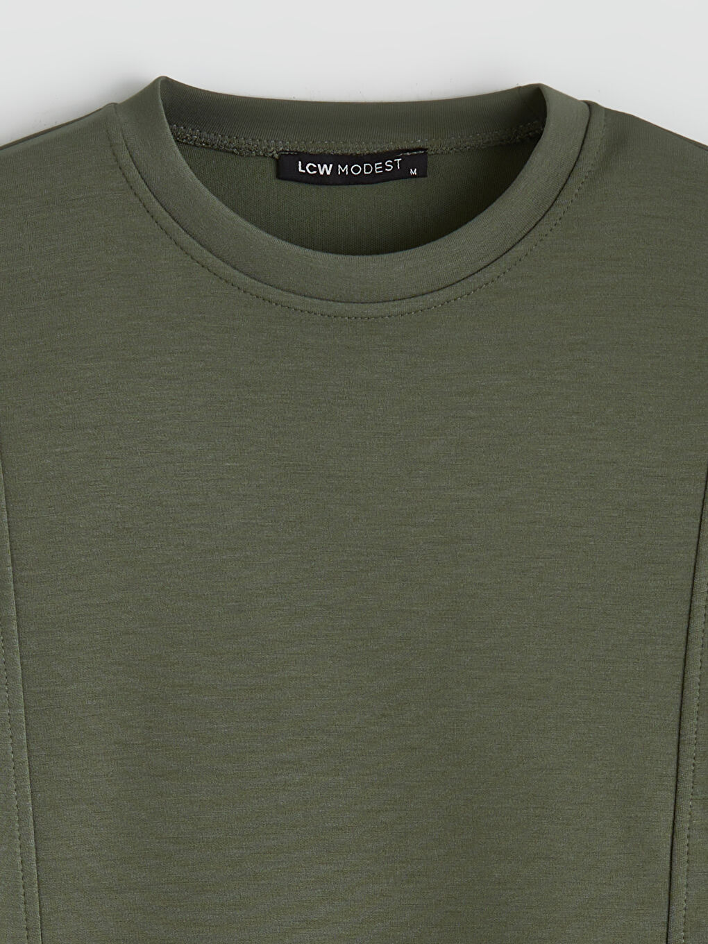 Yeşil Soft Touch Kadın Sweatshirt Tunik	-1