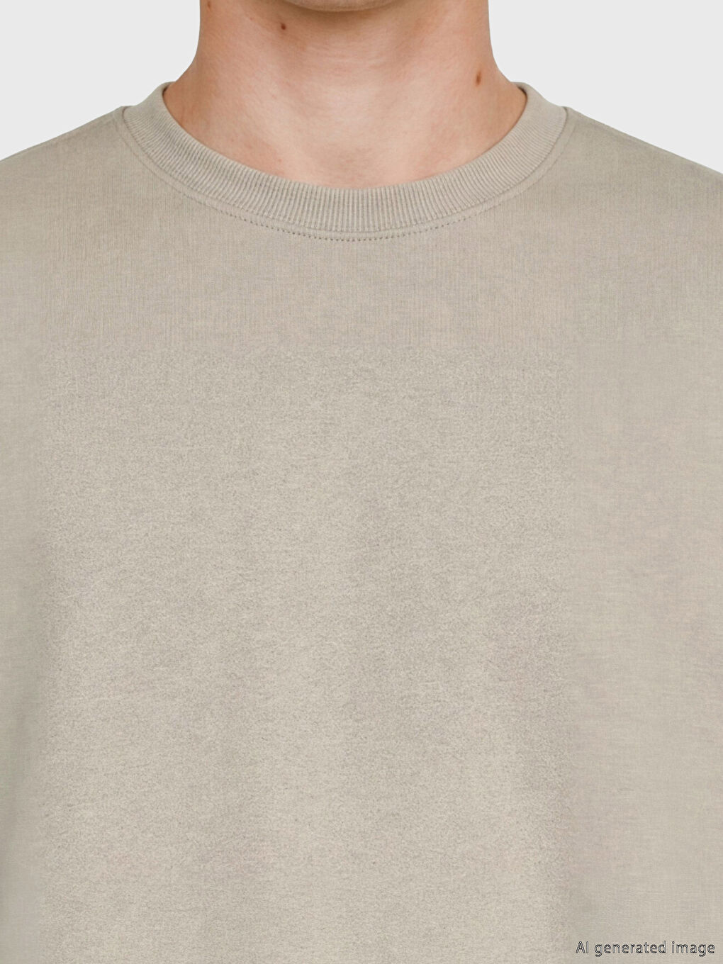 Kahverengi Bisiklet Yaka Erkek Pijama Üst-2