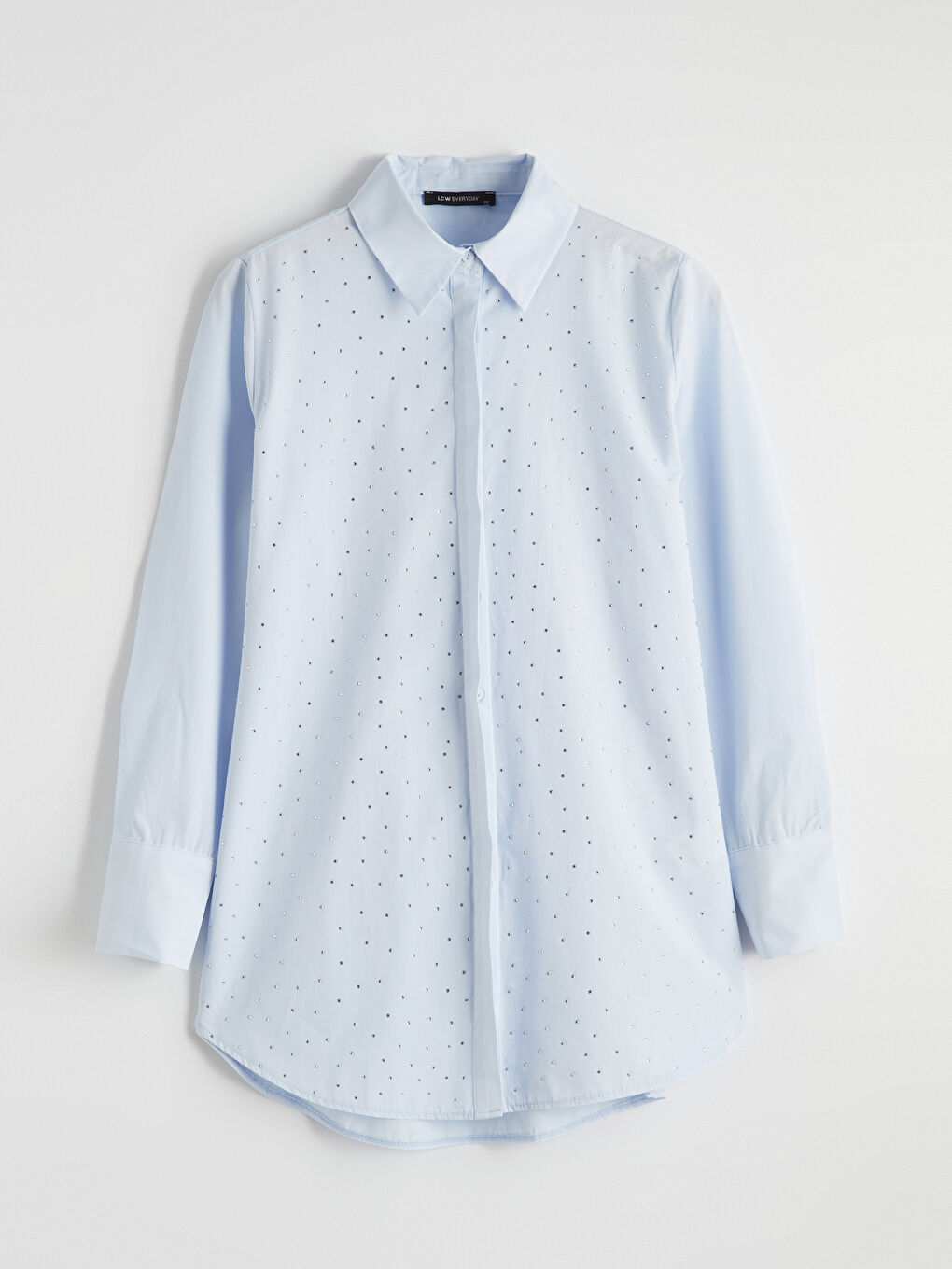 Mavi Taşlı Kadın Gömlek Tunik