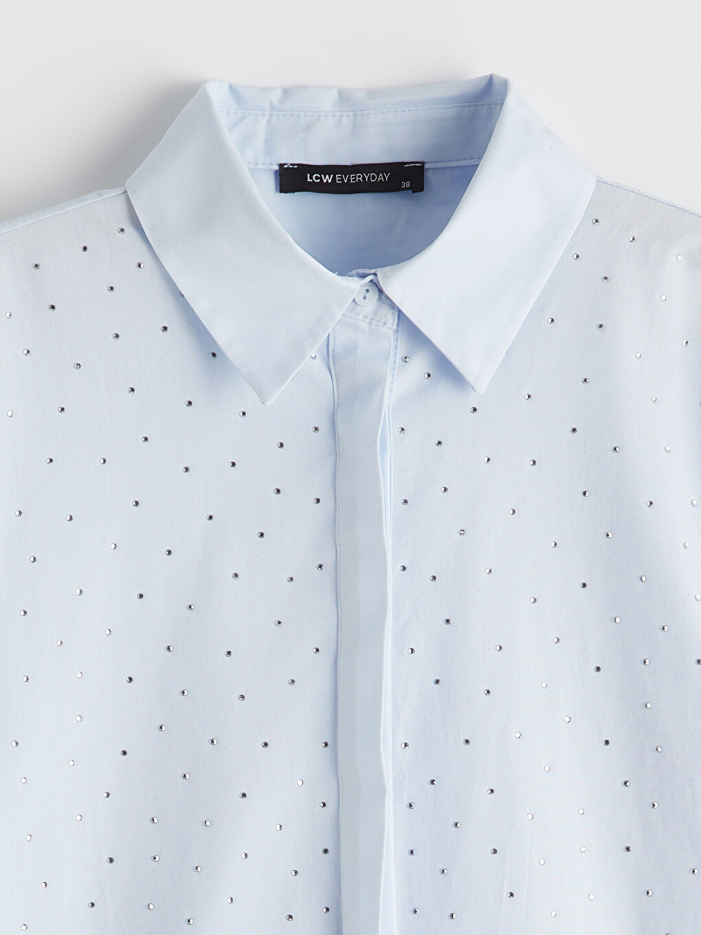 Mavi Taşlı Kadın Gömlek Tunik-1