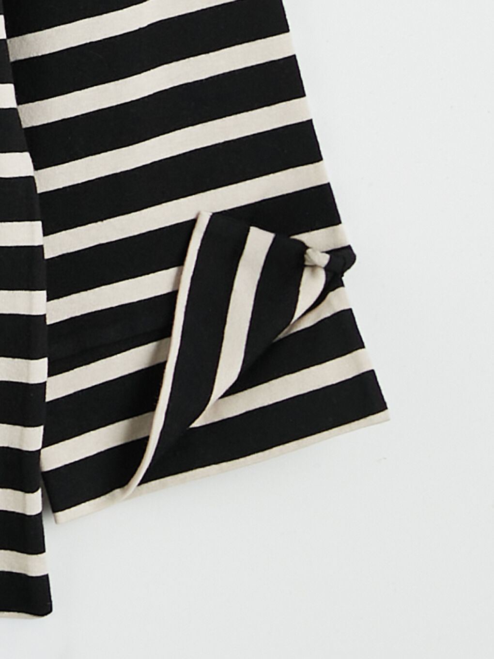 Bluză Vărgată cu Guler Rotund-5