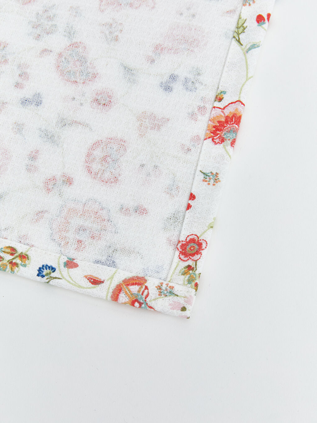 Karışık Çiçekli Pamuklu Çift Kişilik Pike Takımı-6