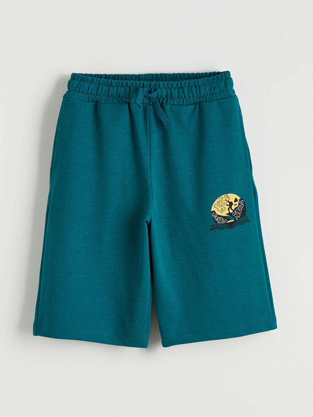 Yeşil Baskılı Erkek Çocuk Şort