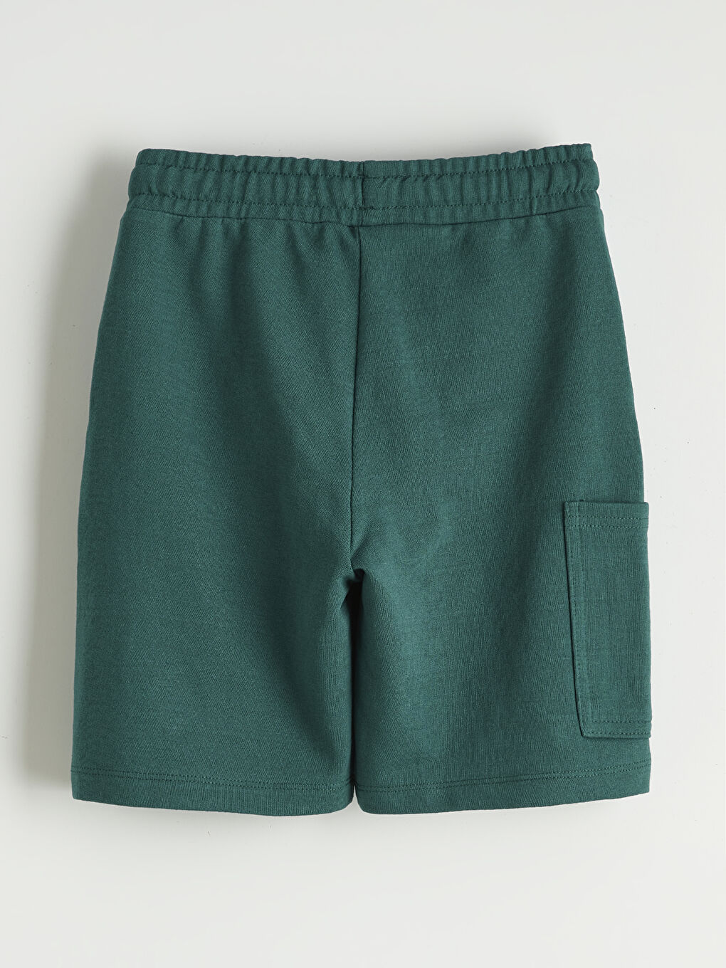 Yeşil Beli Lastikli Erkek Çocuk Kargo Şort-1