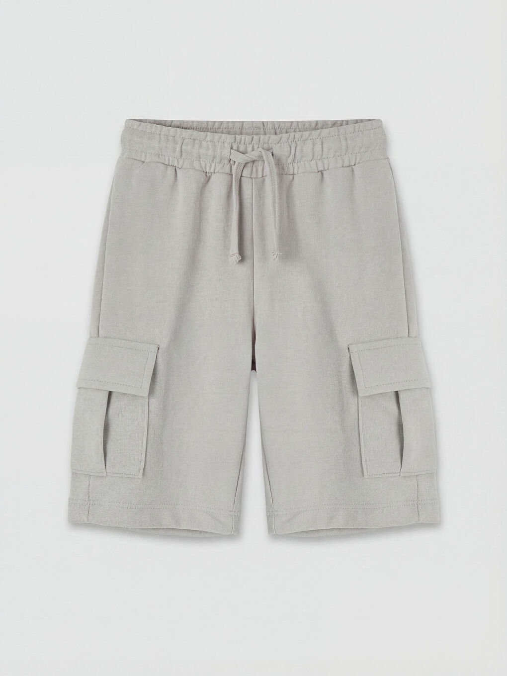 Gri Standart Kalıp Erkek Çocuk Kargo Cepli Şort