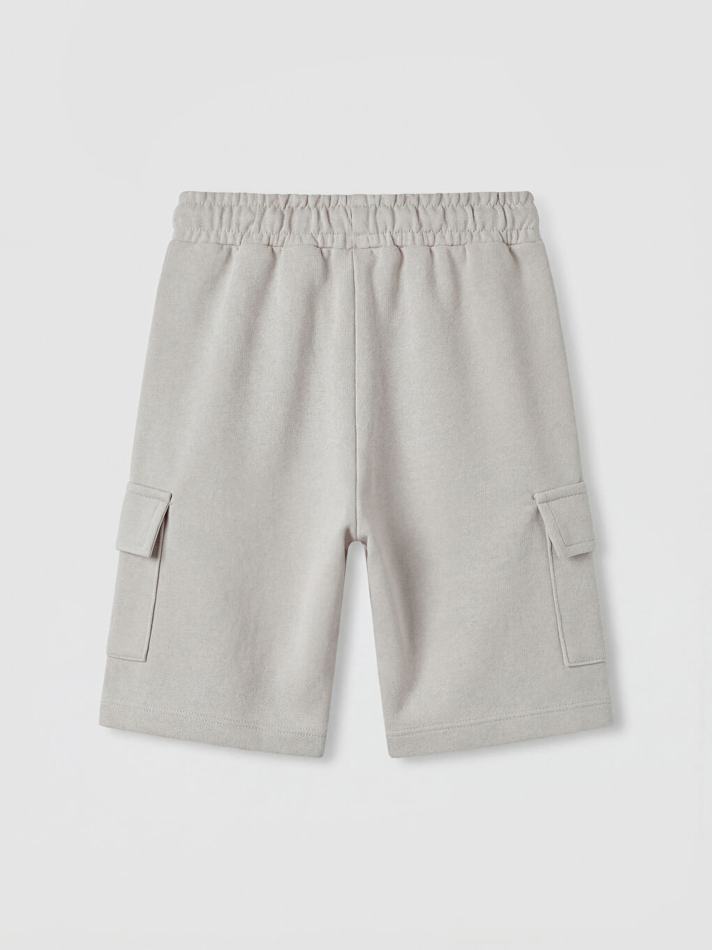 Gri Standart Kalıp Erkek Çocuk Kargo Cepli Şort-1