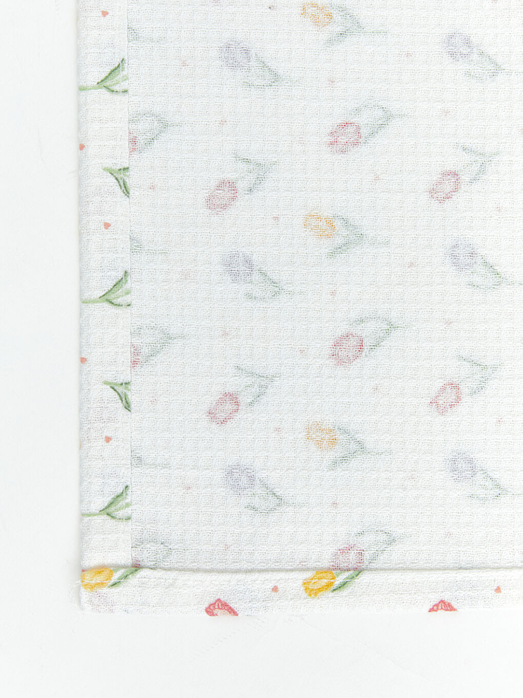 Karışık Çiçek Desenli Tek Kişilik Pike 160x220 cm-2