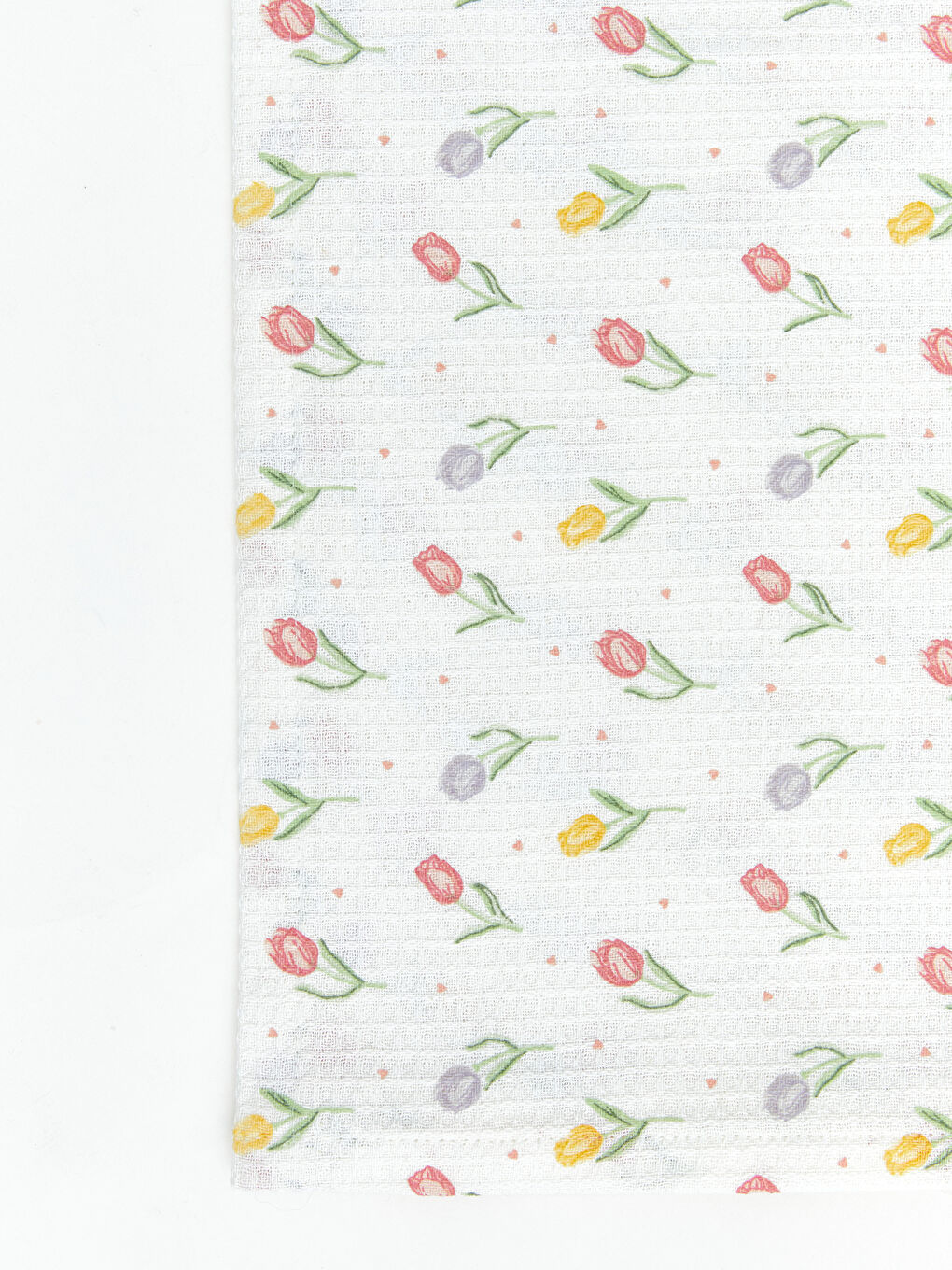 Karışık Çiçek Desenli Tek Kişilik Pike 160x220 cm-3