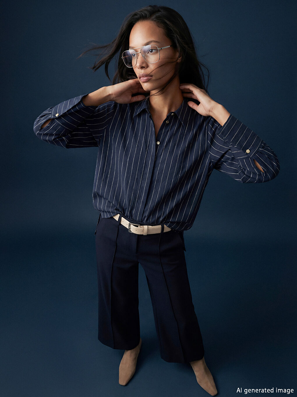 نساء قميص تونيك مخطط