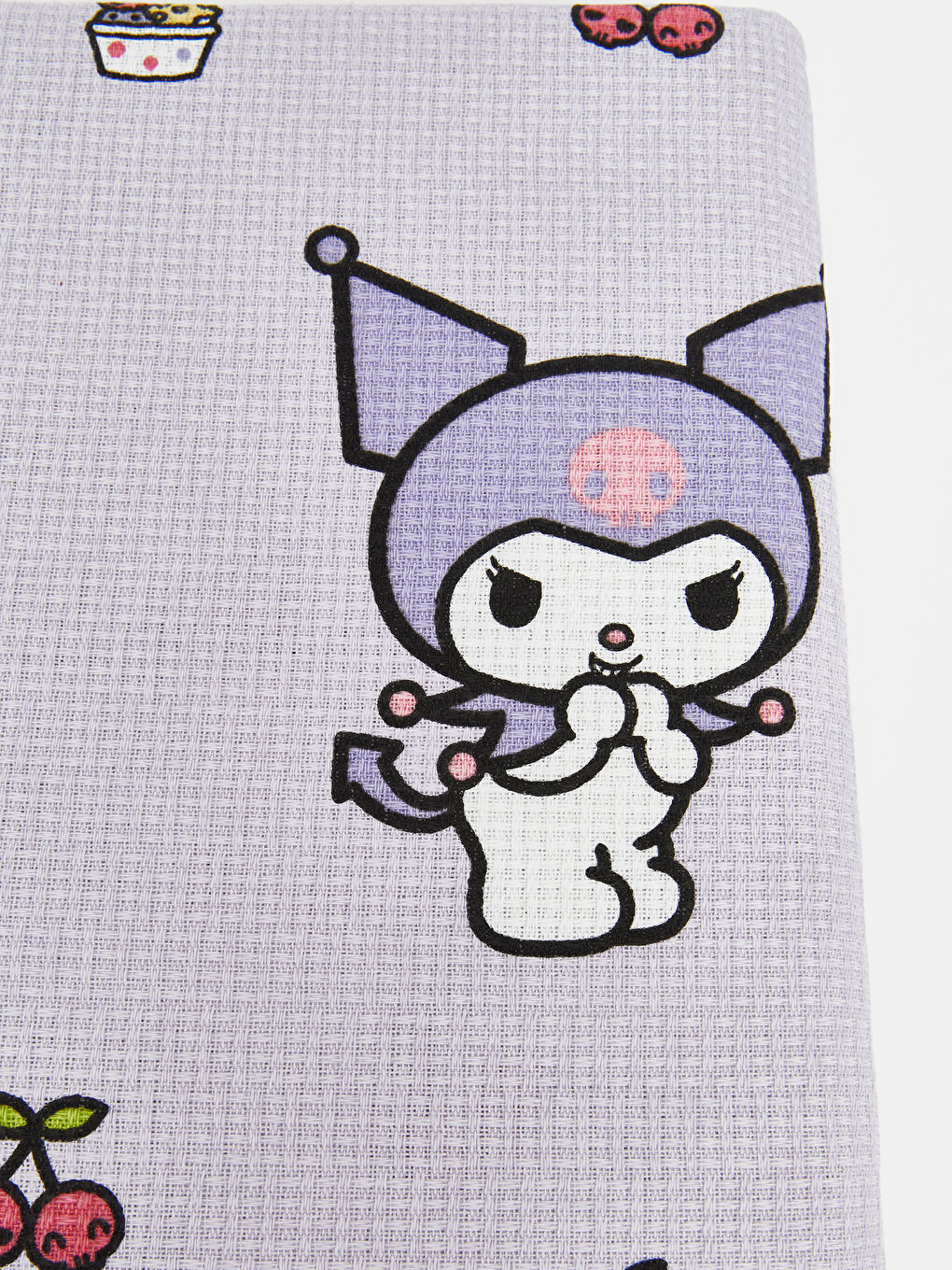 Karışık Kuromi Baskılı Tek Kişilik Kız Çocuk Pike Takımı-4