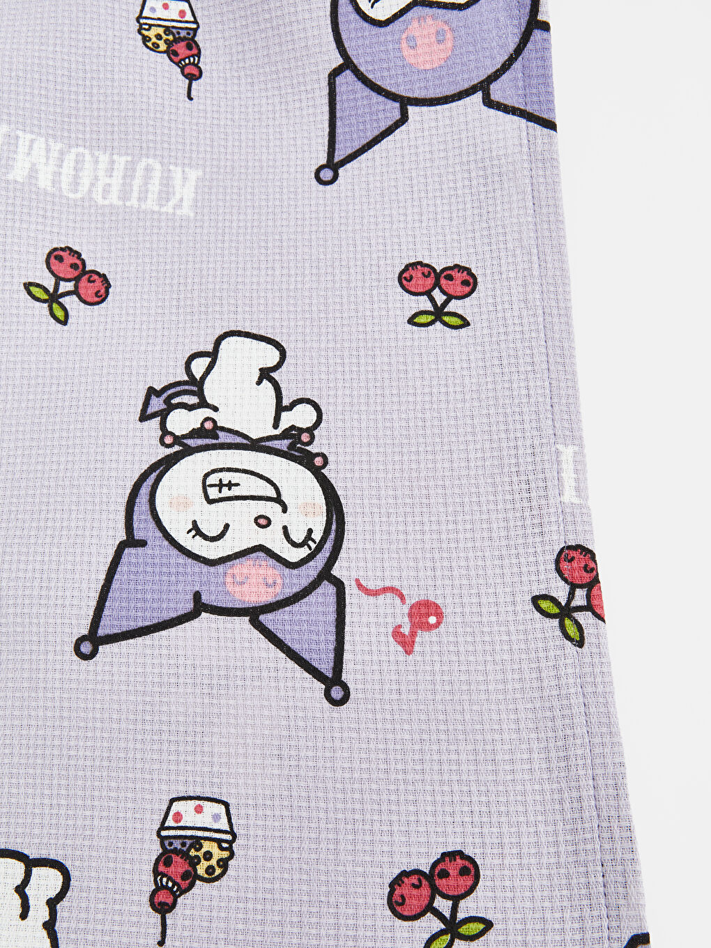 Karışık Kuromi Baskılı Tek Kişilik Kız Çocuk Pike Takımı-6